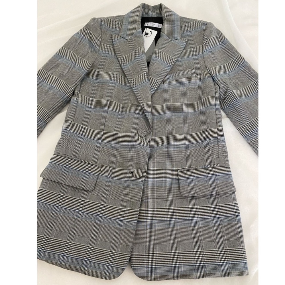 NWT Mango Check Structured blazer - Picture 5 of 15